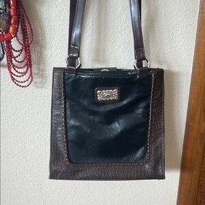 Elegant Black and Brown Leather ladies Bag